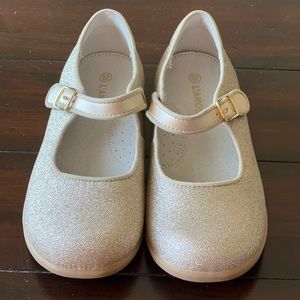 L’Amour Glitter Gold Champagne Girls’ Shoes - Size 12